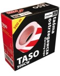TASO500 taśma ostrzegawcza dwustronna biało-czerwona 5 cm, rolka 500 m