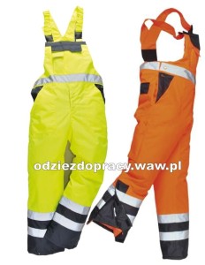 PORTWEST S489 ogrodniczki robocze ocieplane ostrzegawcze 4XL