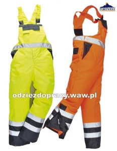 PORTWEST S489 ogrodniczki robocze ocieplane ostrzegawcze