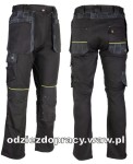 SEVEN KINGS DIAMANT elastyczne bawełniane spodnie monterskie na pas 