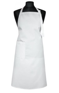 Fartuch zapaska z karczkiem G92F impregnowana, wodochronna biała