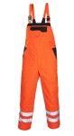FLASH ogrodniczki robocze ocieplane ostrzegawcze pomarańczowe