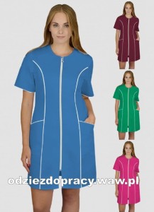 M-173C damski fartuch z krótkim rękawem