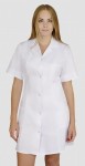 M-092M damski fartuch z krótkim rękawem biały 