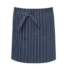 Fartuch zapaska gastronomiczna granatowa w paski krótka z kieszenią