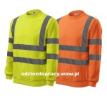  ADLER RIMECK 4V6 bluza męska ESSENTIAL dzianinowa, ostrzegawcza z pasami odblaskowymi, duży rozmiar 3XL