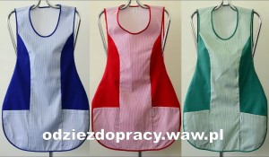 Fartuch 4025B wiązany po bokach motylek w paseczki