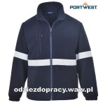 PORTWEST miękki grubszy polar F433 granatowy z taśmą odblaskową