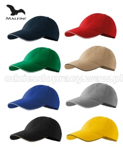 ADLER Malfini SANDWICH 306 czapka bawełniana z daszkiem 