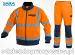 SARA DROGOWIEC polski komplet ostrzegawczy bluza i spodnie pomarańczowy