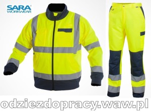 SARA DROGOWIEC polski komplet ostrzegawczy bluza i spodnie żólty