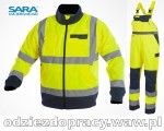 SARA DROGOWIEC polski komplet ostrzegawczy bluza i ogrodniczki żółty