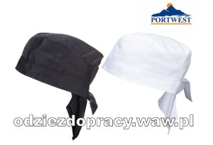 PORTWEST S904 czapka kucharska bandana z siatką po bokach