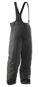 WINTERMAN spodnie ocieplane z mocnej tkaniny czarne z odpinanymi szelkami