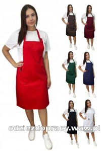 Fartuch zapaska z karczkiem i kieszonką