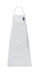 Fartuch zapaska z karczkiem 108 WZ wodochronna ze wzmocnieniem biała