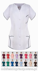 M-310 damski żakiet z krótkim rękawem biały