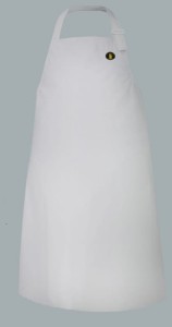 Fartuch zapaska z karczkiem 119 wodochronna biała