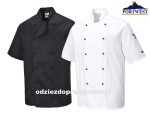 PORTWEST C734 kitel kucharski na guzik KENT krótki rękaw