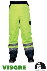 LH-VIBETRO spodnie robocze ocieplane ostrzegawcze, żółte