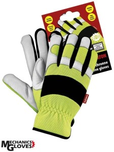 RMC-MERATON rękawice robocze wykonane ze skóry połączonej z tkaniną