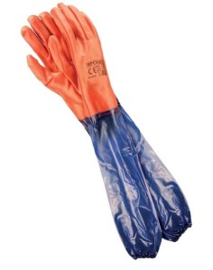 RPCV60 CV rękawice robocze wykonane z PCV  zakończone rękawem