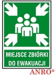 Znak BHP ewakuacyjny miejsce zbiórki do ewakuacji PCV 