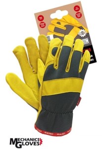 RMC-SPECTRO rękawice robocze wykonane ze skóry koziej połączonej z tkaniną