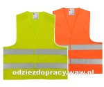 Kamizelka ostrzegawcza z dwoma pasami odblaskowymi 