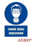 Znak BHP ,,Chroń drogi oddechowe'', PCV